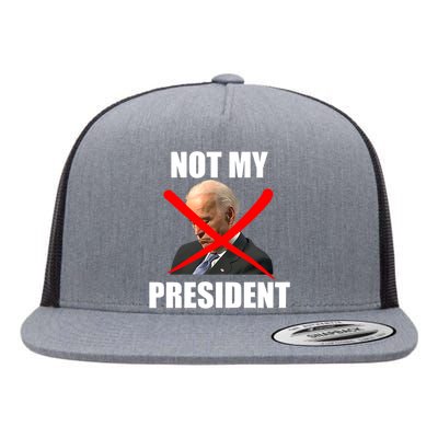 Not My President Trump Anti Biden Flat Bill Trucker Hat