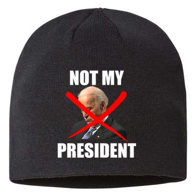 Not My President Trump Anti Biden Sustainable Beanie