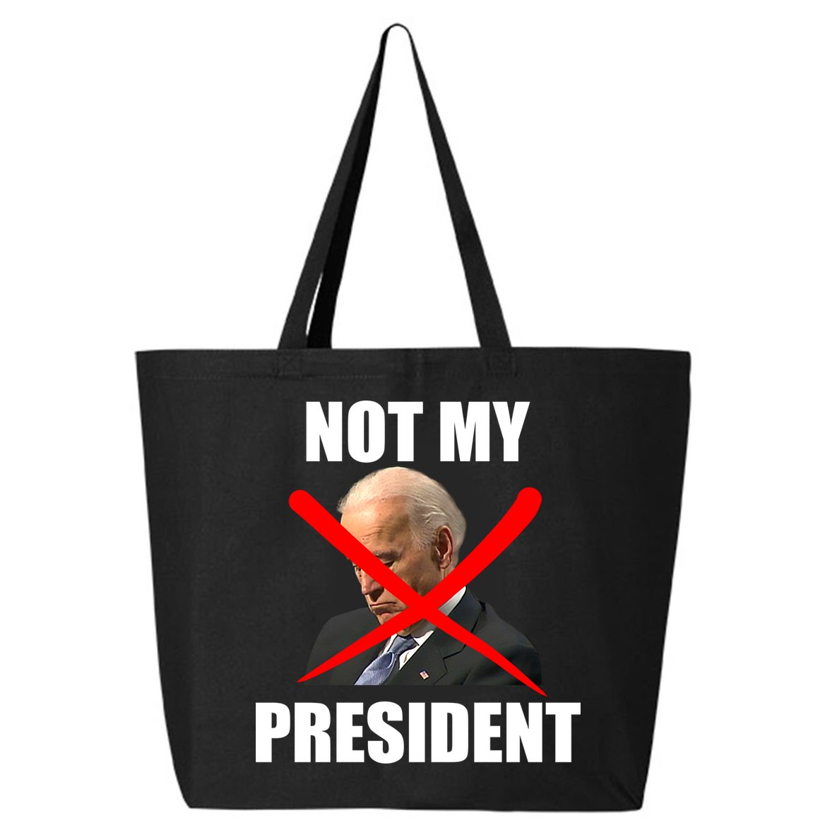 Not My President Trump Anti Biden 25L Jumbo Tote