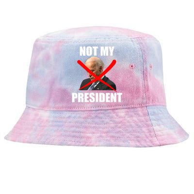 Not My President Trump Anti Biden Tie-Dyed Bucket Hat