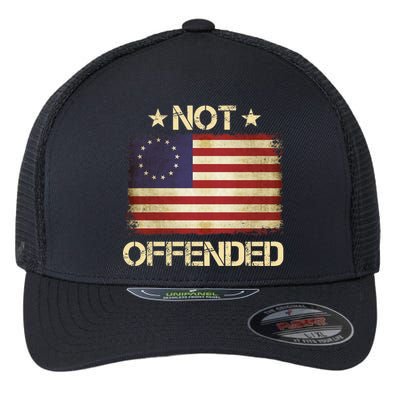 Not Offended Betsy Ross Flag Flexfit Unipanel Trucker Cap