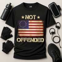 Not Offended Betsy Ross Flag Cooling Performance Crew T-Shirt