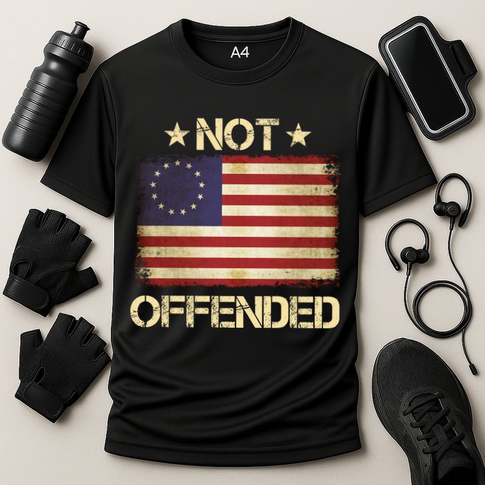 Not Offended Betsy Ross Flag Cooling Performance Crew T-Shirt