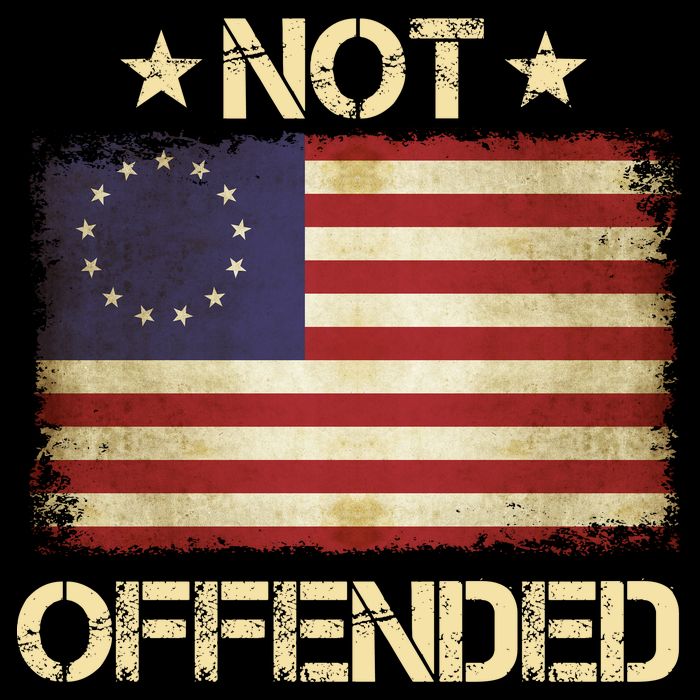 Not Offended Betsy Ross Flag Cooling Performance Crew T-Shirt