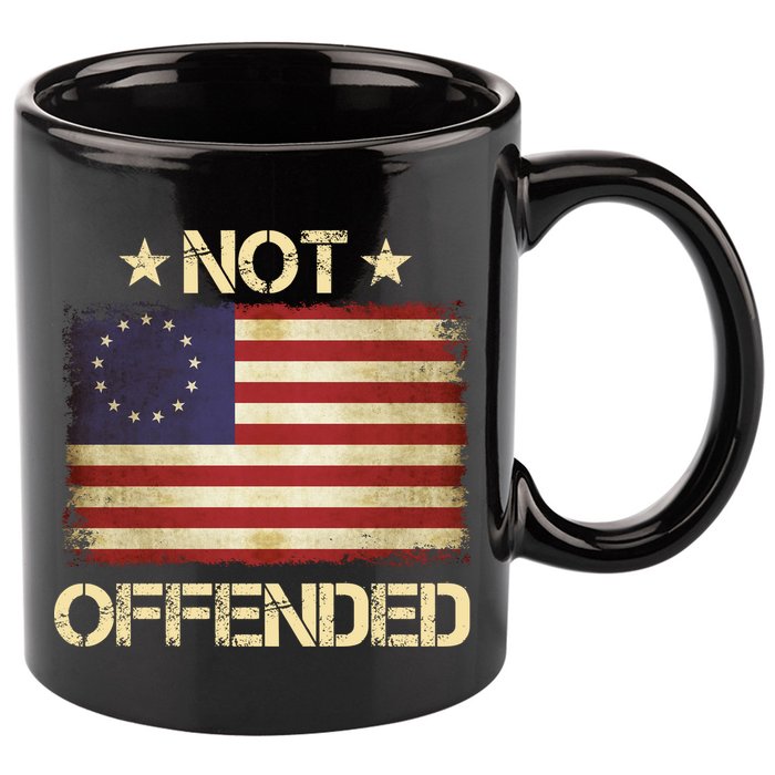 Not Offended Betsy Ross Flag 11oz C Handle Ceramic Mug
