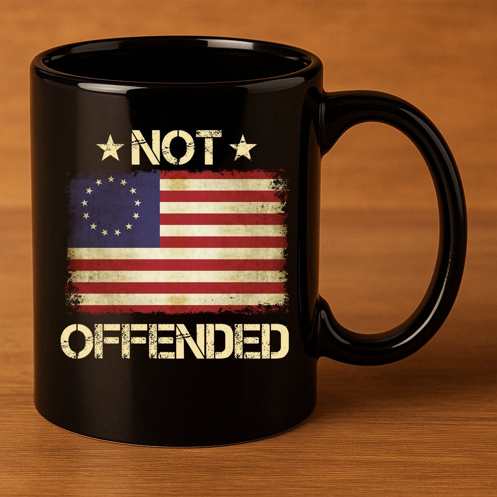 Not Offended Betsy Ross Flag 11oz C Handle Ceramic Mug