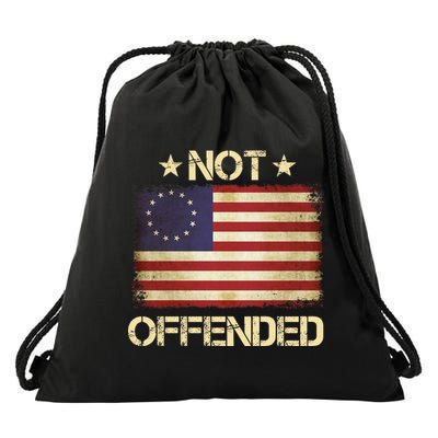 Not Offended Betsy Ross Flag Drawstring Bag