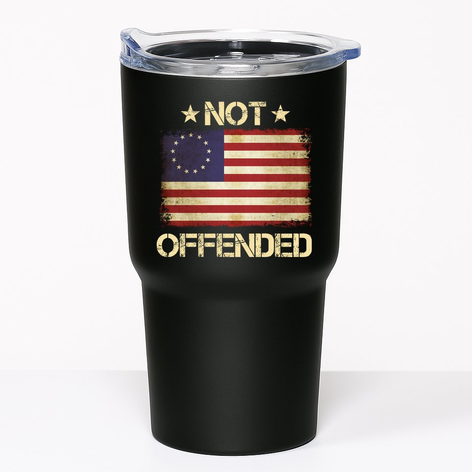 Not Offended Betsy Ross Flag Tumbler