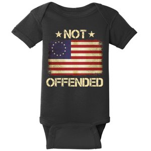 Not Offended Betsy Ross Flag Baby Bodysuit