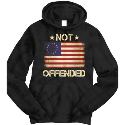 Not Offended Betsy Ross Flag Tie Dye Hoodie