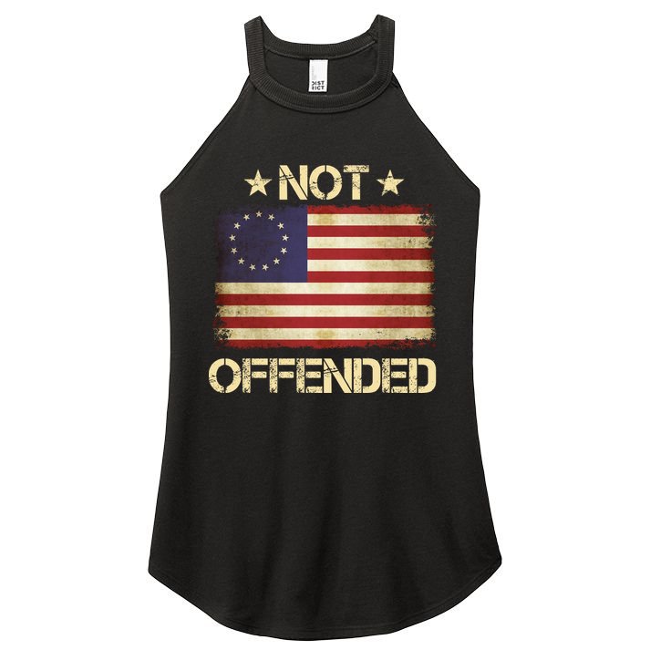 Not Offended Betsy Ross Flag Women's Perfect Tri Rocker Tank