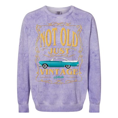 Not Old Just Vintage Classic Car Birthday Colorblast Crewneck Sweatshirt