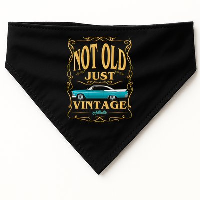 Not Old Just Vintage Classic Car Birthday USA-Made Doggie Bandana
