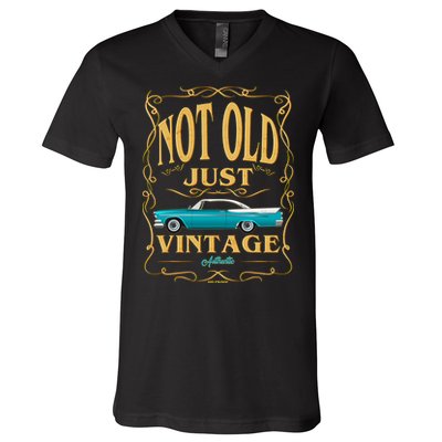 Not Old Just Vintage Classic Car Birthday V-Neck T-Shirt