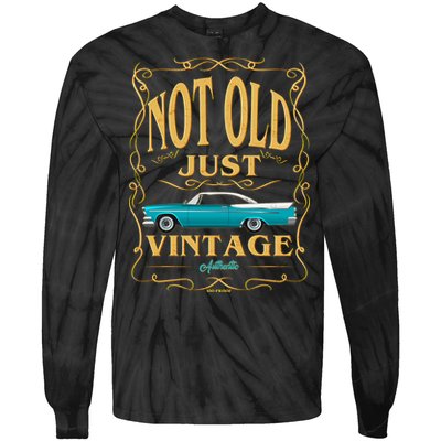 Not Old Just Vintage Classic Car Birthday Tie-Dye Long Sleeve Shirt