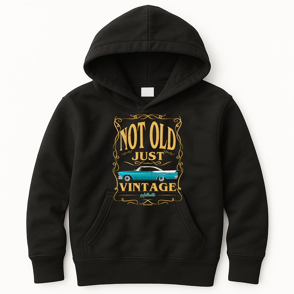 Not Old Just Vintage Classic Car Birthday Kids Hoodie