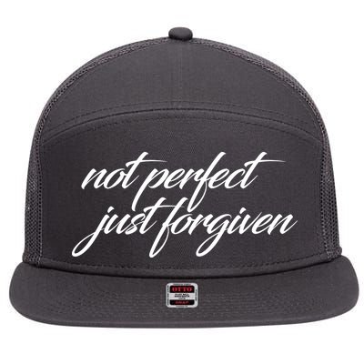 Not Perfect Just Forgiven 7 Panel Mesh Trucker Snapback Hat