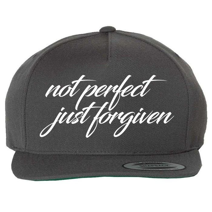 Not Perfect Just Forgiven Wool Snapback Cap