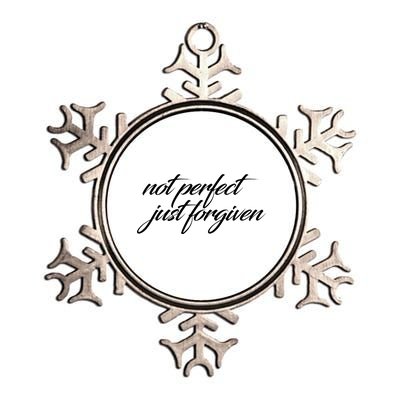 Not Perfect Just Forgiven Metallic Star Ornament