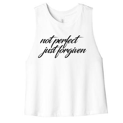 Not Perfect Just Forgiven Women's Racerback Cropped Tank