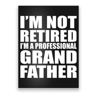 Not Retired I'm A Professional Grandfather Poster