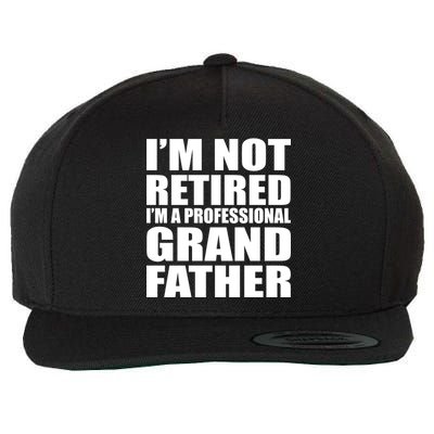 Not Retired I'm A Professional Grandfather Wool Snapback Cap