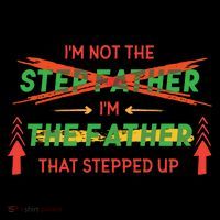 Not The Step Father Quote Pom Pom 12in Knit Beanie