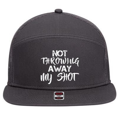 Not Throwing Away My Shot 7 Panel Mesh Trucker Snapback Hat