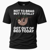 Not To Brag Got Out of Bed Cooling Performance Crew T-Shirt