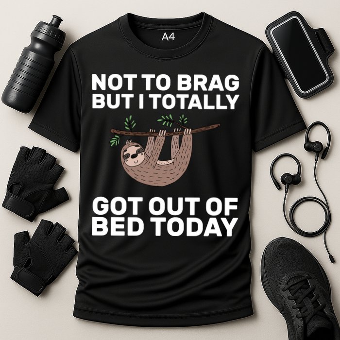 Not To Brag Got Out of Bed Cooling Performance Crew T-Shirt
