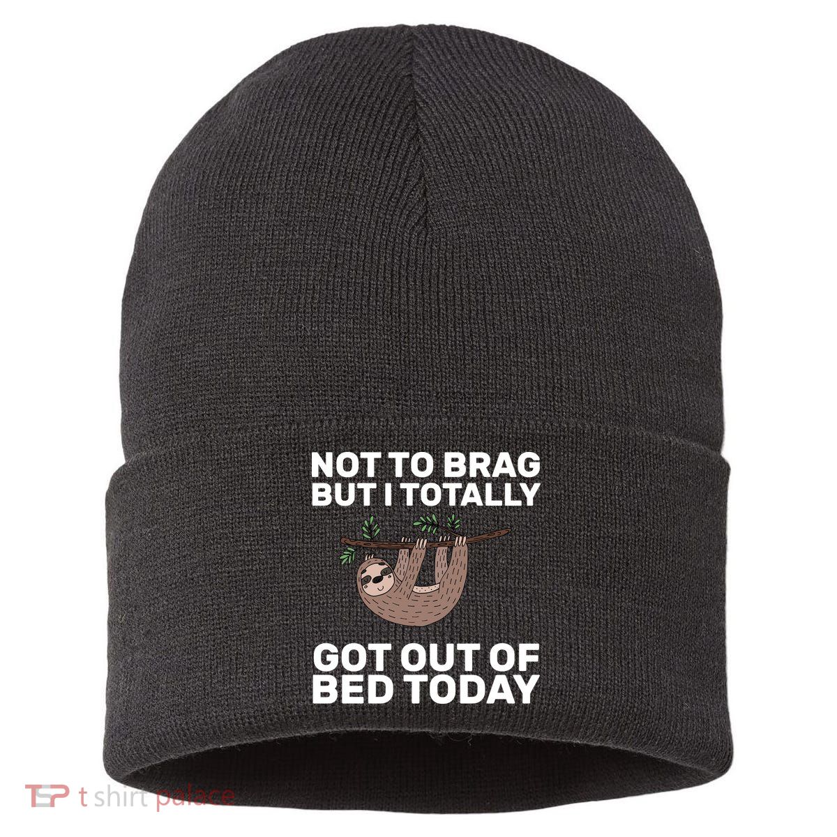 Not To Brag Got Out of Bed Sustainable Knit Beanie