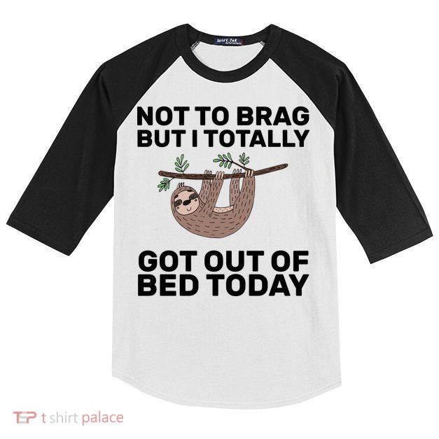 Not To Brag Got Out of Bed Kids Colorblock Raglan Jersey