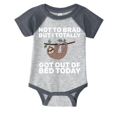 Not To Brag Got Out of Bed Infant Baby Jersey Bodysuit