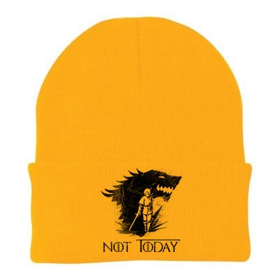 Not Today Arya Wolf Knit Cap Winter Beanie