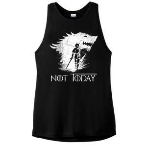 Not Today Arya Wolf Ladies PosiCharge Tri-Blend Wicking Tank