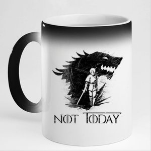 Not Today Arya Wolf 11oz Black Color Changing Mug