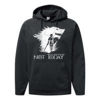 Not Today Arya Wolf Performance Fleece Hoodie