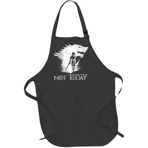 Not Today Arya Wolf Full-Length Apron With Pockets