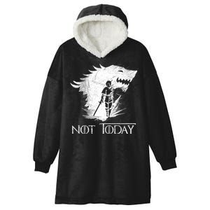 Not Today Arya Wolf Hooded Wearable Blanket