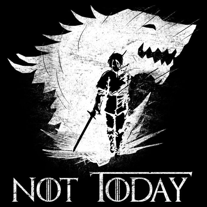 Not Today Arya Wolf 7-Panel Snapback Hat