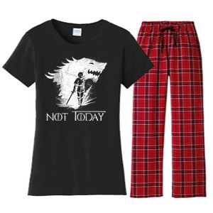 Not Today Arya Wolf Women's Flannel Pajama Set