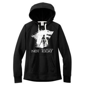 Not Today Arya Wolf Women's Fleece Hoodie