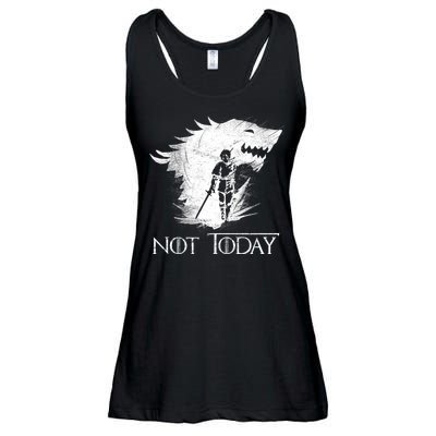 Not Today Arya Wolf Ladies Essential Flowy Tank