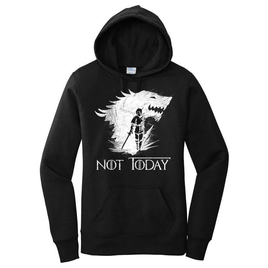 Not Today Arya Wolf Women's Pullover Hoodie