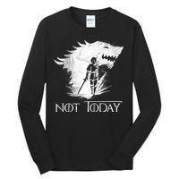 Not Today Arya Wolf Tall Long Sleeve T-Shirt