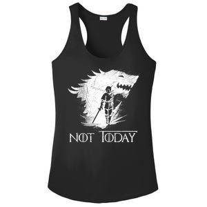 Not Today Arya Wolf Ladies PosiCharge Competitor Racerback Tank