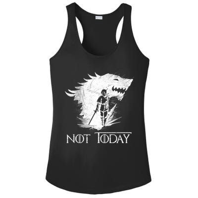 Not Today Arya Wolf Ladies PosiCharge Competitor Racerback Tank
