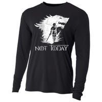 Not Today Arya Wolf Cooling Performance Long Sleeve Crew