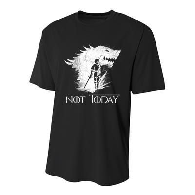 Not Today Arya Wolf Youth Performance Sprint T-Shirt