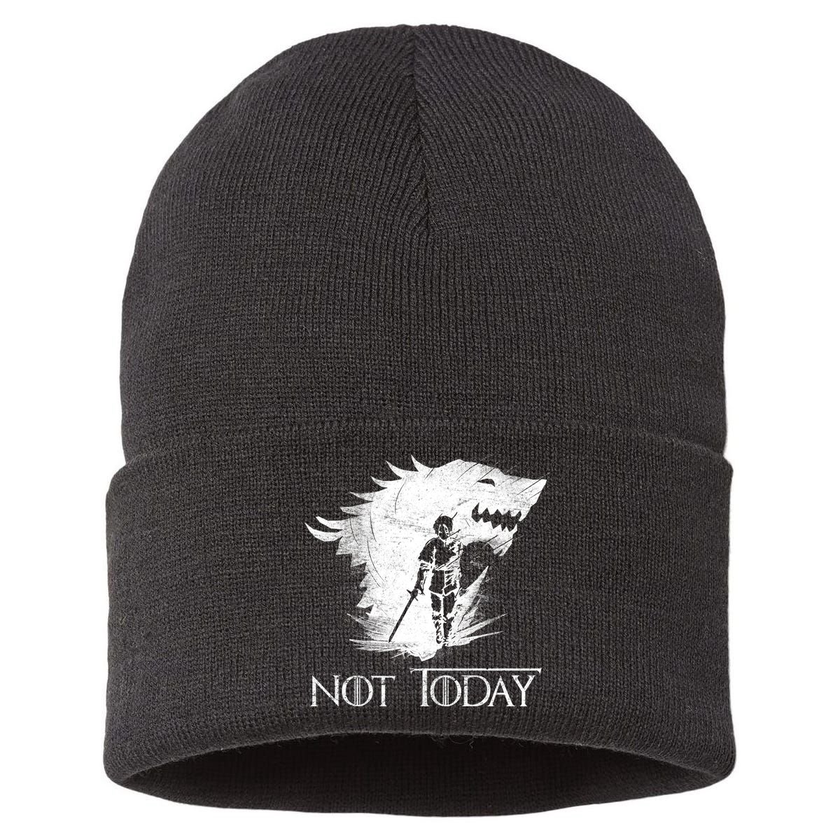 Not Today Arya Wolf Sustainable Knit Beanie